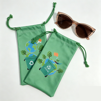 Vente en gros d'étuis à lunettes personnalisés 9x18cm, pochette en microfibre douce, sac à lunettes