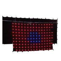 En popüler düğün fon perde kumaşı RGBW renkli led yanmaz kumaş ışık Dmx kontrol Led yıldızlı perde için parti Dj