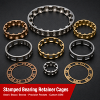 Cage de roulement métallique estampée sur mesure de précision, type couronne à ruban, en acier, laiton, bronze, OEM