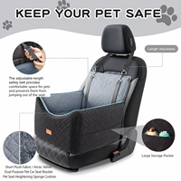 Coussin de siège auto pour chien, souple, pour chiens de taille moyenne à grande jusqu'à 55 lb, lavable, avec laisse de sécurité pour SUV/MPV