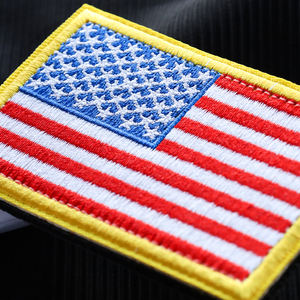 개인화 된 미국 국가 깃발 패치 엠블럼 암 후크 및 루프 자수 패치 깃발 해골 전술 배지 패치 - Product Image 2