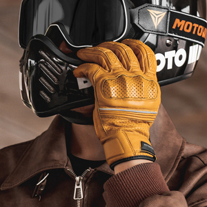 MOTOWOLF 2025 Nouveaux gants de café en cuir de protection pour moto de course - Product Image 5