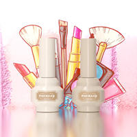 Flacon cosmétique en verre de 12 ml, forme unique nude, pour vernis gel UV, emballage vide pour vernis à ongles, OEM ODM