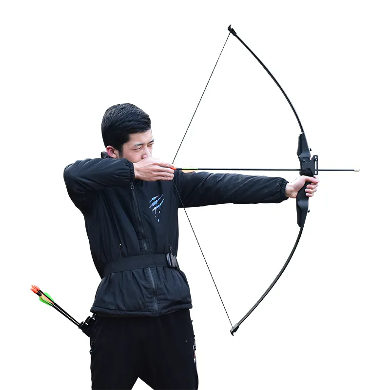 赤い点が付いているM99まっすぐに描かれた弓単一の針の照準アーチェリーゲーム矢印狩猟射撃アーチェリーとグラスファイバーの弓と矢印