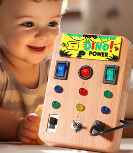 Trẻ em điều khiển từ xa đèn LED bận rộn Board Montessori ổ cắm đồ chơi chuyển đổi ghi âm cảm giác trò chơi du lịch hoạt động giáo dục đồ chơi - Product Image 1