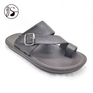 Thick soles PU leather comfortable men's outdoor beach shoes simple wholesales Arab slides slippers for men