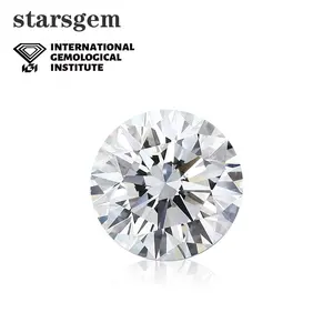 Certificat IGI GIA 0.5ct 1ct 1.5ct 2ct 3ct Gros Diamant Créé En Laboratoire Lâche HPHT CVD Diamant Cultivé En Laboratoire