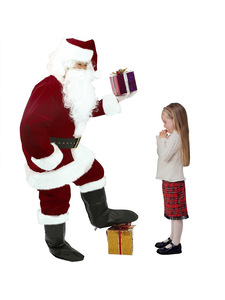 ชุดซานตาคลอสสำหรับงานปาร์ตี้คริสต์มาสชุดคอสเพลย์สำหรับผู้ใหญ่ชุดคอสเพลย์คริสต์มาสกำมะหยี่สีแดงชุดแฟนซีชุดคริสต์มาสครอบครัว - Product Image 5