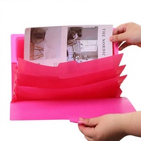 Bolsa organizadora con logotipo impreso de 5 compartimentos, para archivos A4, multicapa, con botón a presión, gruesa, de gran capacidad, para documentos, modelo 9751