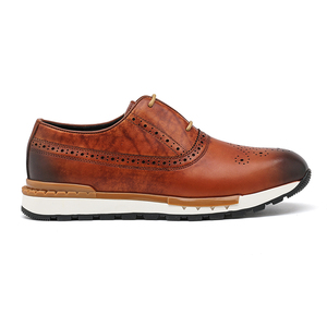Modernos Zapatos Oxford Casuales de Diseñador Italiano para Hombre, Zapatos Casuales de Negocios de Cuero Vacuno Genuino - Product Image 2