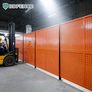 Clôture modulaire en métal perforé, résistante à la rouille, barrière haute résistance pour les zones logistiques et de production, toutes clôtures perforées - Product Image 2