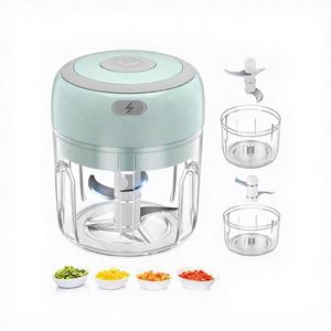 Electric Multifunctional Kitchen Food Chopper Mini Garlic Masher Crusher USB Portable <b>Vegetable</b> Chopper Stainless Steel - Product Image 1