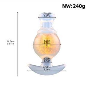 Tapón Anal de Bola de Cristal para Principiantes, Juguete Sexual de Silicona Suave para Estimulación Sexual, <span class=keywords><strong>Precio</strong></span> Al por Mayor, para Principiantes - Product Image 2