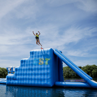 Jeu flottant gonflable de jouets de l'eau de parc aquatique, parc d'aventure d'équipement de jeu d'eau, parc aquatique gonflable pour des adultes
