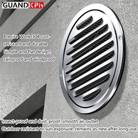 Grille d'aération plate moderne en acier inoxydable 201, diamètre 4 pouces, pour murs extérieurs résidentiels