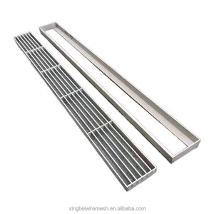 단조 용접 강철 격자 U형 트렌치 커버 차도 배수를위한 뜨거운 담근 아연 도금 격자 홈 금속 건축 자재 - Product Image 1