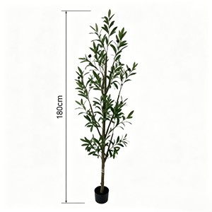 Knock Down Faux Olive Branches Artificial Greenery Stems <b>Flat</b> <b>Pack</b> Simulated Olive Sprigs DIY Assembly For Floral Arrangement - Product Image 1