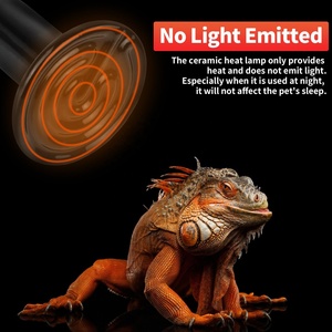 Lampe chauffante pour reptiles – Ampoule chauffante en céramique 50W, lampe chauffante en céramique sans lumière, adaptée aux reptiles, aux amphibiens, aux poulets et aux couveuses pour animaux de compagnie - Product Image 3