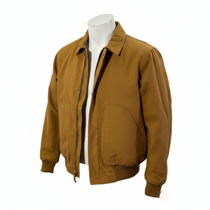 Jaket kerja pria, tahan api empuk ringan musim dingin mantel hangat kanvas berlapis bernapas poliester berlapis cepat kering - Product Image 4