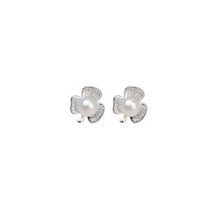 Pendientes Triangulares de Plata S925 para Mujer, Perlas Simples para DIY, Accesorios 8-9, Soporte Vacío, Producto Semiterminado, Conjuntos de Joyería Fina - Product Image 5