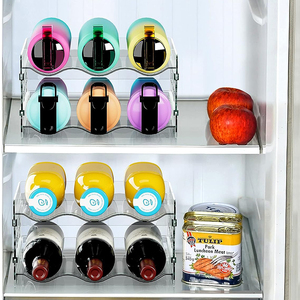 Water Bottle Organizer Stackable Can Holder for Cabinet Countertop <strong>Pantry</strong> and Fridge <strong>Standing</strong> Tumbler Kitchen Storage Holder - Product Image 5