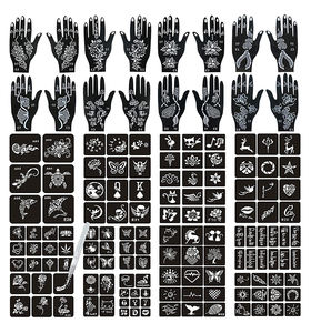 สติกเกอร์ติดเล็บลายเฮนน่าแบบมีกาวในตัวสติกเกอร์พิมพ์ลายน้ำแบบชั่วคราวสำหรับเจ้าสาวเฮนน่า - Product Image 1