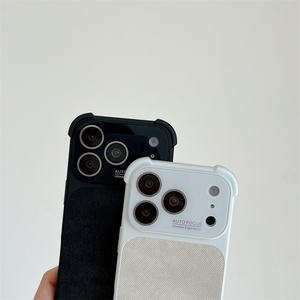 Coque de téléphone tendance en cuir avec verre PC à mise au point automatique et conversion d'objectif pour iPhone 17 Air 16 15 <span class=keywords><strong>Pro</strong></span> Max, avec dos en TPU - Product Image 5