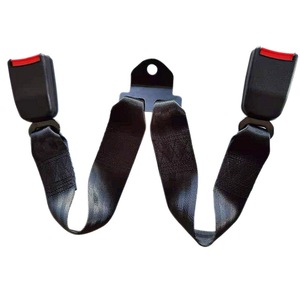 Boucle de ceinture de sécurité à double sangle, base 30 cm, connecteur femelle en polyester ABS à deux points pour ceinture de sécurité de voiture - Product Image 4