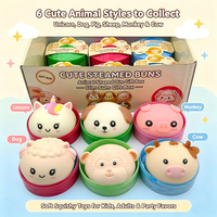 Nouvel Arrivage Jouet Squishy Adorable en Forme de Baozi Animalier, Jouet Anti-Stress à Presser en TPR pour Soulager l'Anxiété, Vente en Gros