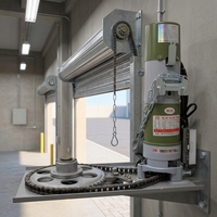 Moteur de porte à enroulement électrique 1P-500Kg, opérateur de porte roulante automatique 300W 6m pour garage industriel et atelier