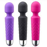 USB wiederauf ladbar wasserdicht stark 20 Modi Leistungs starke AV Wand Vibrator Sexspielzeug für Frauen