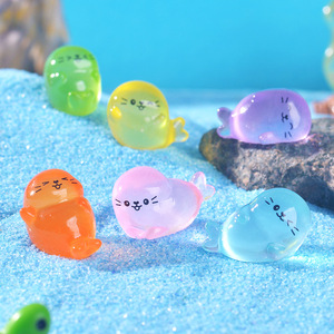 Ornamenti in resina in miniatura per decorazioni fai-da-te per acquari: piccolo animale marino simulato a forma di foca - Product Image 1