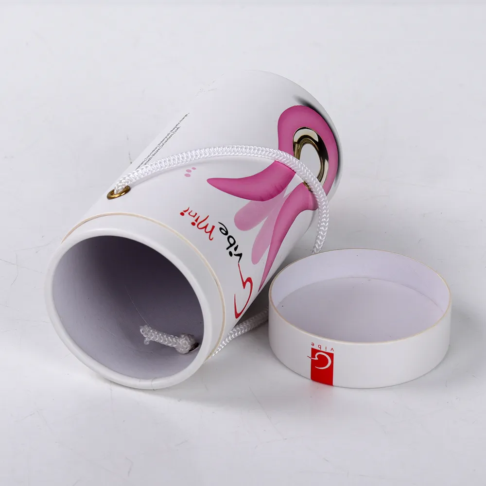 Impresión personalizada de marca de lujo artesanal Win Tea Push up papel tubo de cartón cilindro redondo embalaje vacío caja de regalo para botella de vidrio