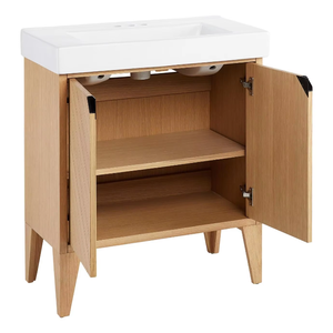 Cassetto di stoccaggio in legno antico personalizzato in fabbrica di mobili di lusso cassetto bagno <span class=keywords><strong>sotto</strong></span> il <span class=keywords><strong>lavello</strong></span> Organizer Cabinet con 2 porte - Product Image 3