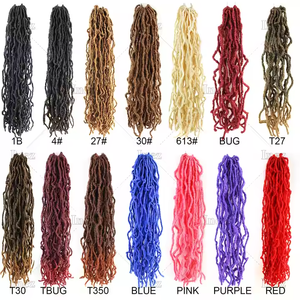 Dreadlocks synthétiques 18 24 pouces Faux Extensions <span class=keywords><strong>Blonde</strong></span> Crochet Nouveau Soft Locs Cheveux tressés en gros - Product Image 5