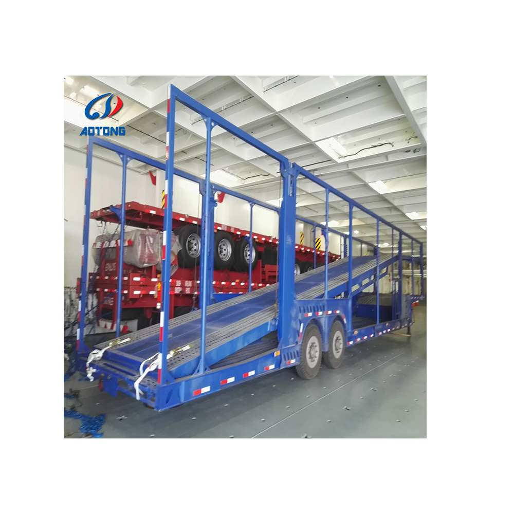 3 Axle 6 8 Double Deck Car Hauler Transporter Trailer Auto Car Carrier Trailer for Sale