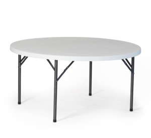 Mesa redonda plegable de plástico de 6-8 asientos, diámetro de 150cm, mesa redonda comercial portátil para interiores, exteriores, eventos, reuniones, bodas, cenas - Product Image 5
