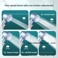 Kit de douche portable pour salle de bain, avec douchette pressurisée, chauffe-eau domestique à haut débit et fonction turbo pour le chauffage de l'eau
