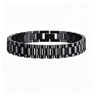 Nouveau style de bracelet à trois perles, bijoux minimalistes pour hommes en acier inoxydable haut de gamme, plaqué or, vente en gros