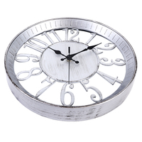 Horloge murale numérique silencieuse bleue rétro de 30 cm, décoration de la maison, cadeau promotionnel, horloge murale vintage 3D, décoration de la maison