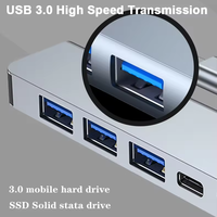 Hub USB C 5 en 1 Justlink, HDMI 4K, USB 3.0 5Gbps, Carga PD de 87W, Adaptador Tipo C, Base de Conexión para Laptop MacBook y PC