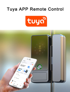 Tuya thông minh Keyless nhập Glass Door khóa hợp kim nhôm BLE Wifi Bàn phím cảm ứng Bảng điều chỉnh vân tay Đầu đọc thẻ móc lỗ mộng ứng dụng - Product Image 2