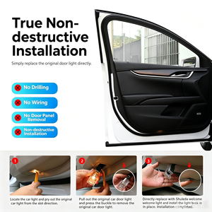 Projecteur de <span class=keywords><strong>logo</strong></span> LED Citroën C4 C4L C3 C5 X7 C2 C6 C8 <span class=keywords><strong>DS3</strong></span>, lumière de bienvenue fantôme, éclairage intérieur de voiture - Product Image 5