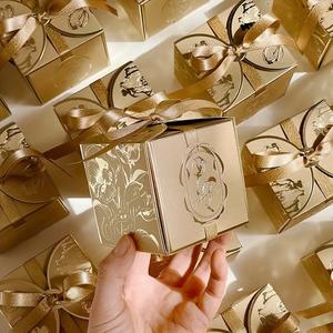 Boîtes Cadeaux de Luxe Personnalisées pour Dragees, Chocolats et Friandises de Mariage, Emballage Papier Haut de Gamme avec Gaufrage pour Invités - Product Image 1