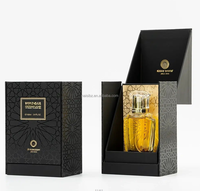 Boîtes personnalisées Boîtes en carton magnétiques Boîtes en papier de parfum vides noires pour bouteille en verre cosmétique