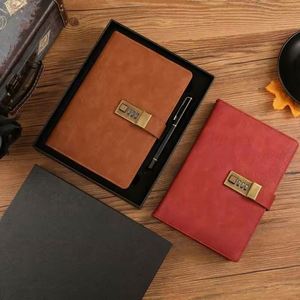 Juego de Regalo de Cuadernos A6 y A7 de Lujo y Alta Calidad 2026, Cuaderno de Cuero PU Personalizado para Negocios con Candado de Contraseña, Juego de Caja de Regalo Personalizable - Product Image 3