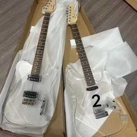 Guitare électrique ST simple ou double, corps en peuplier, manche en palissandre, acrylique transparent, pont vibrato simple personnalisé