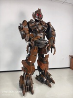 Disfraz de Robot LED para Adultos, Transformable, Realista, para Espectáculos de Baile, con Grabador de Voz 3D, Cosplay, Mascota, de Seda/Algodón para Hombre