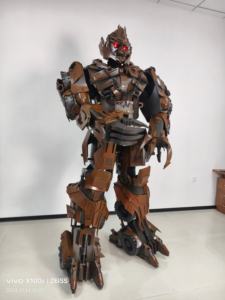 Costume de danse robot LED réaliste pour adulte, transformable, en 3D, avec enregistreur vocal, pour cosplay, mascotte, en soie/coton, pour homme - Product Image 5