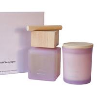 Vietnam WeWood vide clair carré 100ml 150ml 200ml verre Reed diffuseur bouteilles bois bouchon à vis
